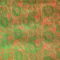Preview: GREEN ORANGE FLOWERS Seidenjacquard aus Vietnam